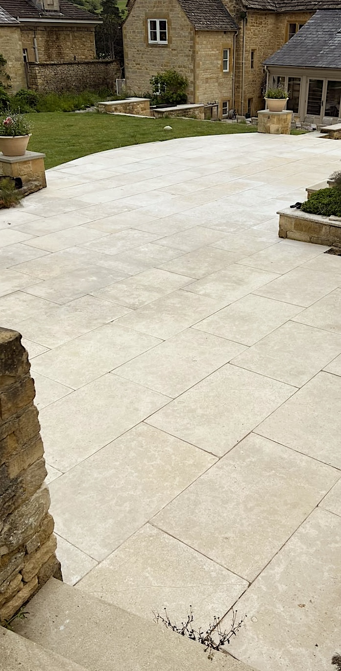 Dijon Tumbled Limestone Pavers 600x900x20mm £32.00 +vat